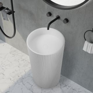 Напольная раковина ABBER Stein AS2501-H 50см белый матовый